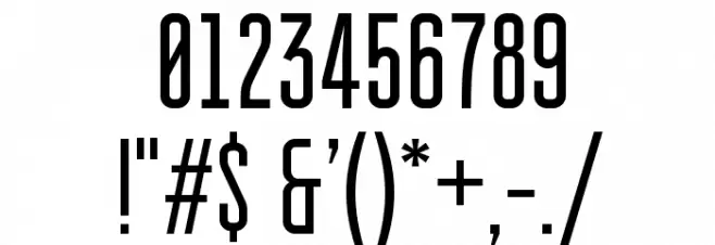 BravoRG Font OTHER CHARS