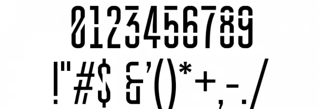 BravoSCT Font OTHER CHARS