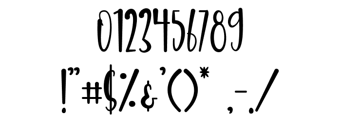 Bravocado Font OTHER CHARS