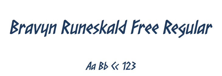 Bravyn Runeskald Free Regular Font Preview