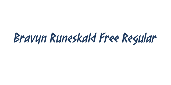 Bravyn Runeskald Free Regular Logo
