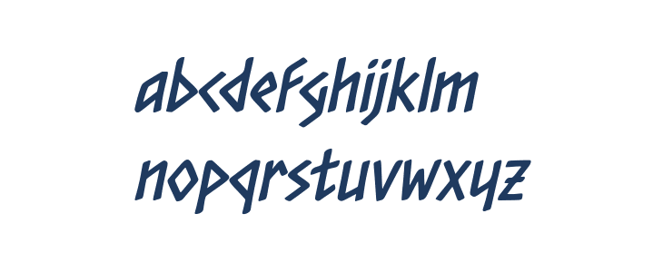 Bravyn Runeskald Free Regular Lowercase