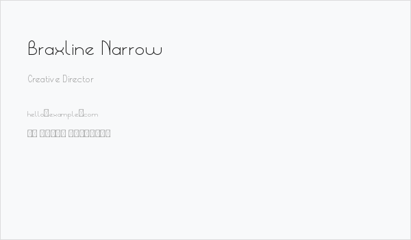 Braxline Narrow Business Card