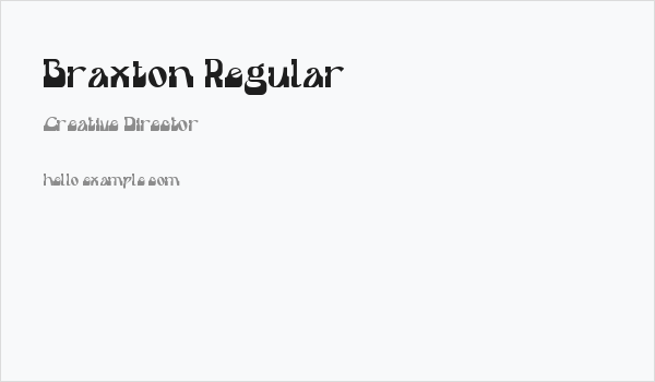 Braxton Regular Business Card