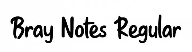 Bray Notes Regular  les polices de caractères gratuit tlcharger