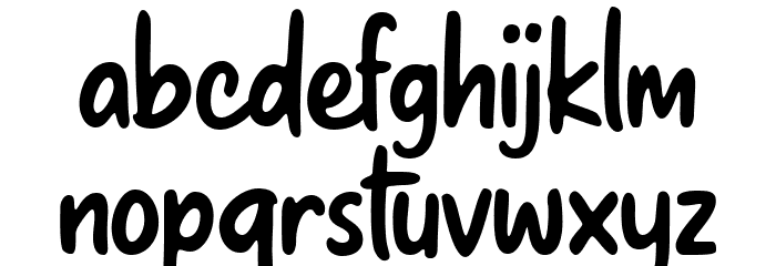 Bray Notes Regular Font LOWERCASE