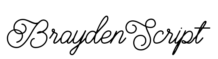 BraydenScript फ़ॉन्ट