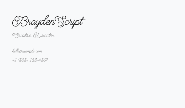 BraydenScript Business Card