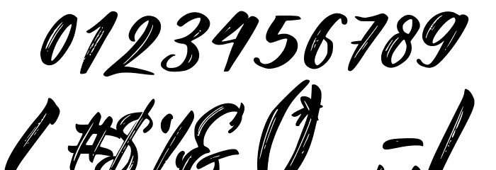 BraydonScript フォント その他の文字