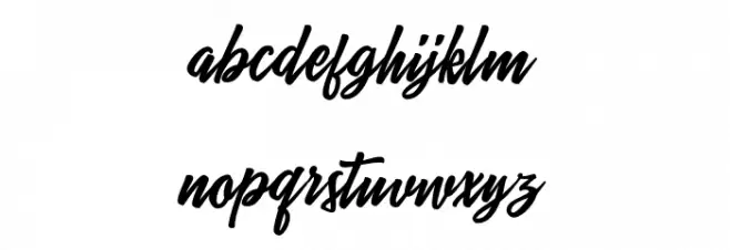 BraylendScriptDEMO Caratteri MINUSCOLO