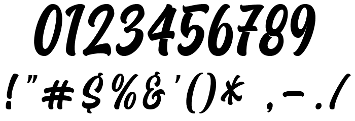 Brayles Regular Font OTHER CHARS