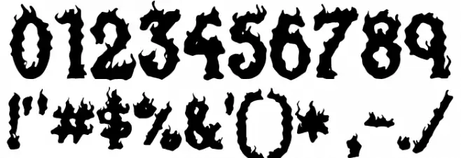 Brazier Flame Font OTHER CHARS