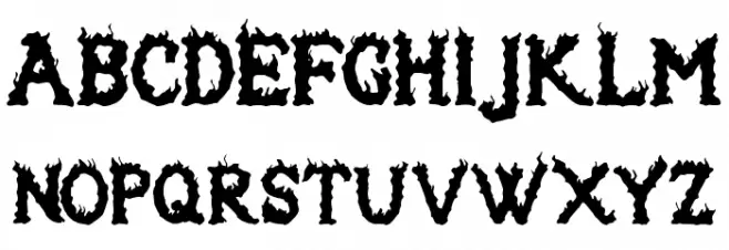 Brazier Flame Schriftart Groß