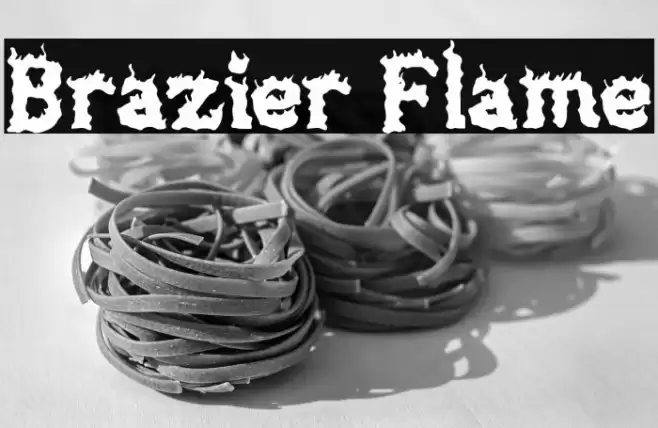 Brazier Flame Font examples