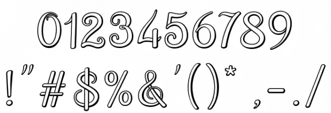 BrazilianScript Font OTHER CHARS