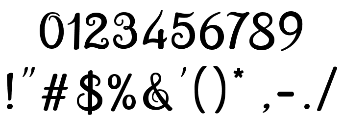BrazilianScriptFill Font OTHER CHARS