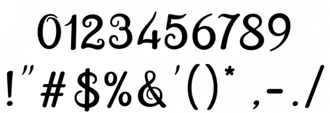 BrazilianScriptFill Font OTHER CHARS