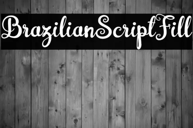 BrazilianScriptFill Font examples