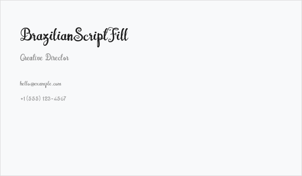 BrazilianScriptFill Business Card