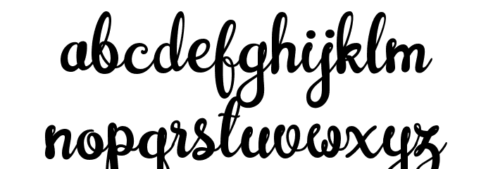 BrazilianScriptFill Font LOWERCASE