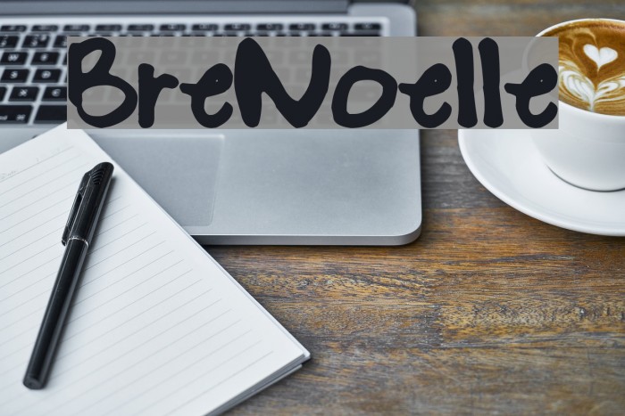 BreNoelle Font examples