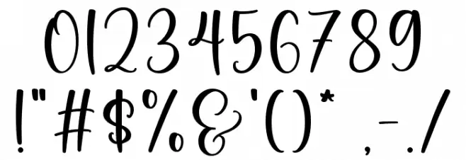 Bread And Butter Font OTHER CHARS