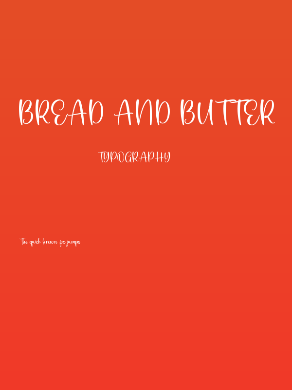 Bread And Butter Poster