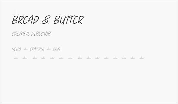 Bread & Butter Business Card