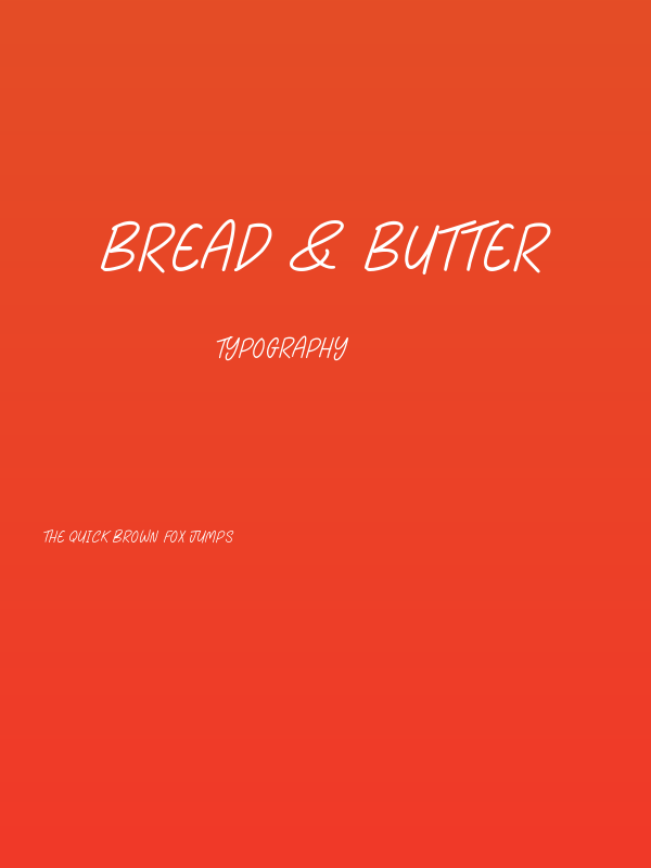 Bread & Butter Poster