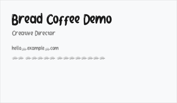 Bread Coffee Demo Business Card