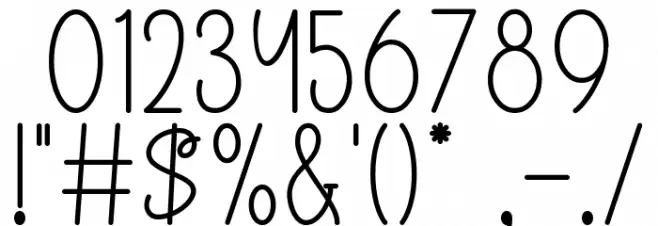 Bread Handmade フォント その他の文字