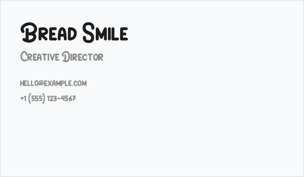 Bread Smile Business Card