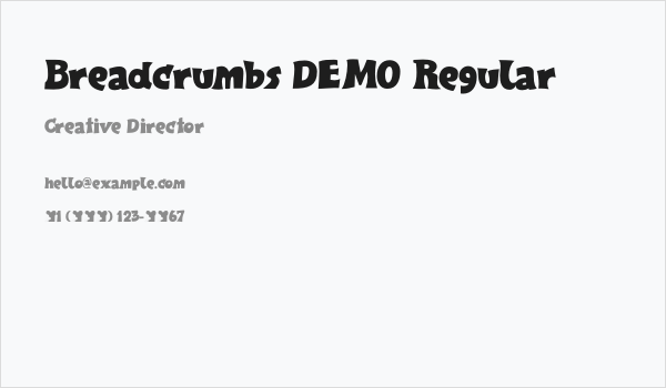 Breadcrumbs DEMO Regular Business Card