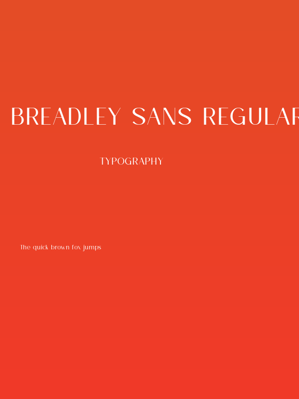 Breadley Sans Regular Poster