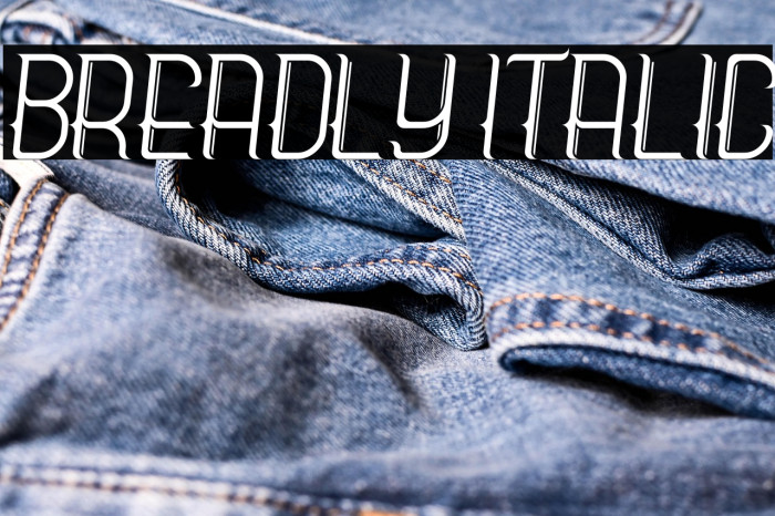 Breadly Italic Example 2