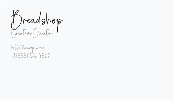 Breadshop Business Card