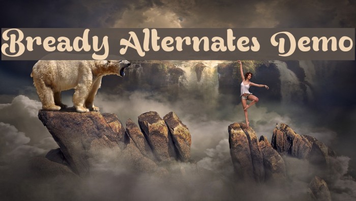 Bready Alternates Demo Font examples