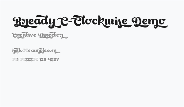 Bready C-Clockwise Demo Business Card