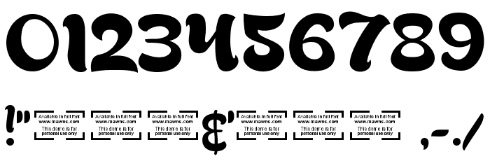 Bready Clockwise Demo Font OTHER CHARS