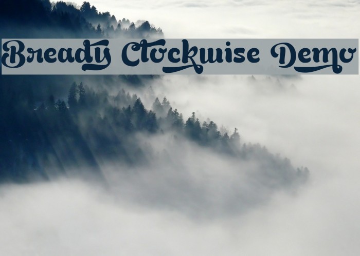 Bready Clockwise Demo Font examples