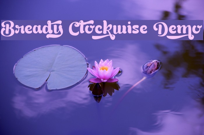 Bready Clockwise Demo Font examples