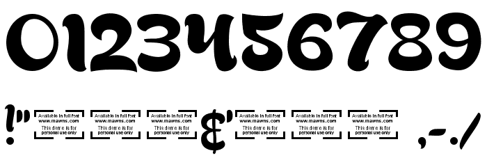 Bready Regular Demo Font OTHER CHARS