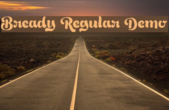 Bready Regular Demo Font examples