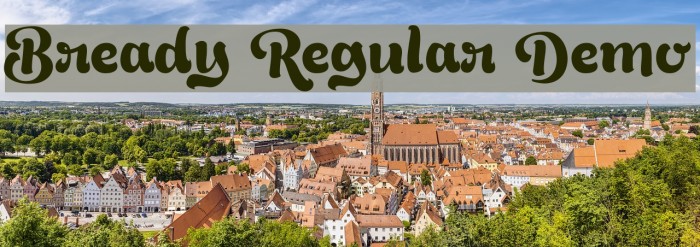 Bready Regular Demo Font examples