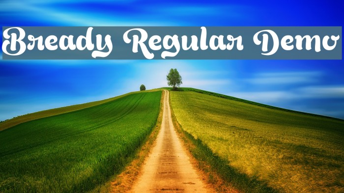 Bready Regular Demo Font examples