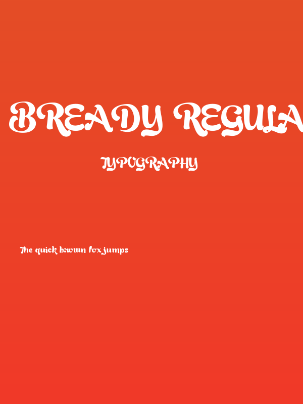 Bready Regular Demo Poster