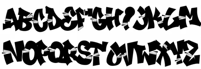 Break Age Graffiti Caratteri MAIUSCOLE
