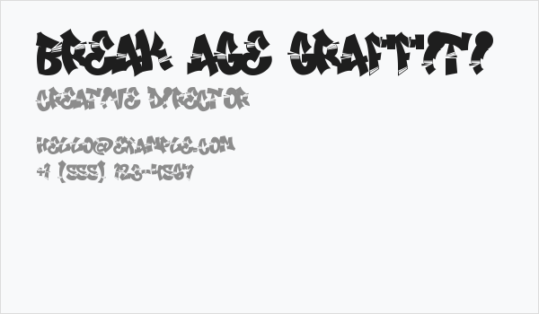 Break Age Graffiti Business Card