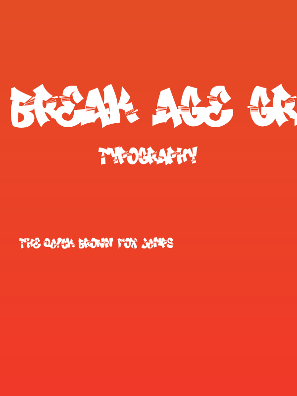 Break Age Graffiti Poster