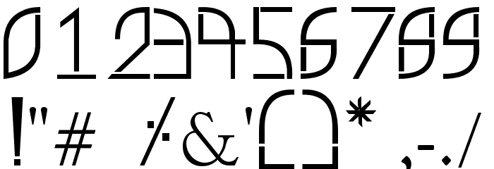 Break Curve Font OTHER CHARS